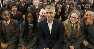 Mayor of London with kids